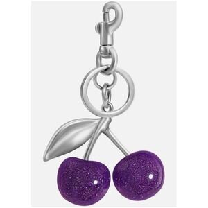 Purple‎ Cherry Keychain & Bag Charm - Cute Cherry Accessories for Women - Gift